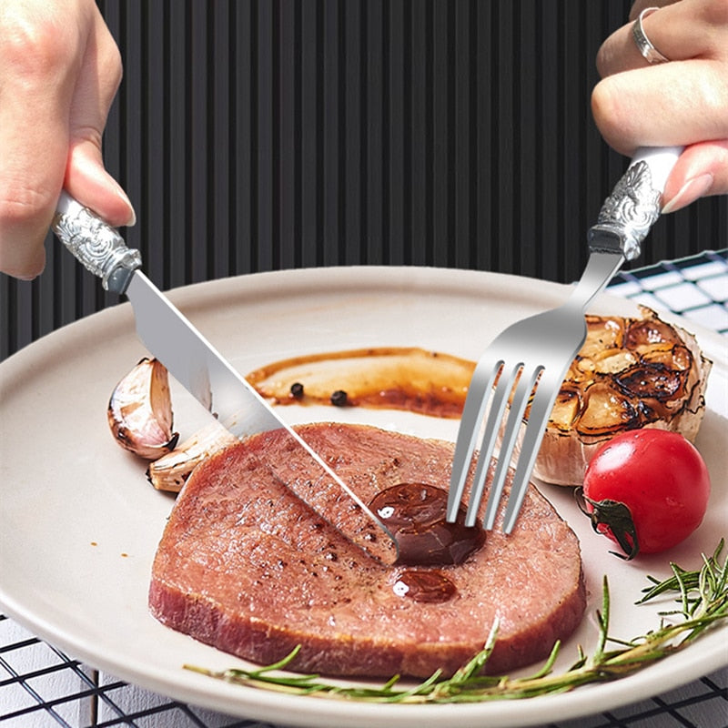 5 stk Middagsservise Oppvaskmaskinsikker Stål Bestikk Sett Bestikk Servise | Skanto