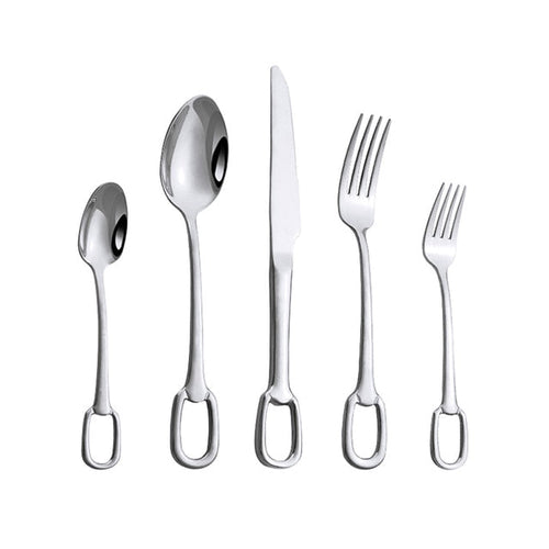 5Pcs Bestikk Sett Rustfritt Stål Bestikk Sett Elegant Middagsservise | Skanto