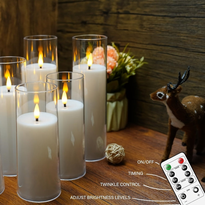 Skanto | HolidaySpark - 5 LED Uten Flamme Stearinlys for Festlig Stemning