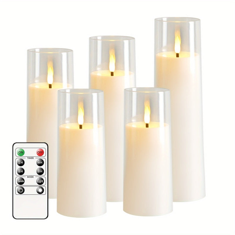 Skanto | HolidaySpark - 5 LED Uten Flamme Stearinlys for Festlig Stemning