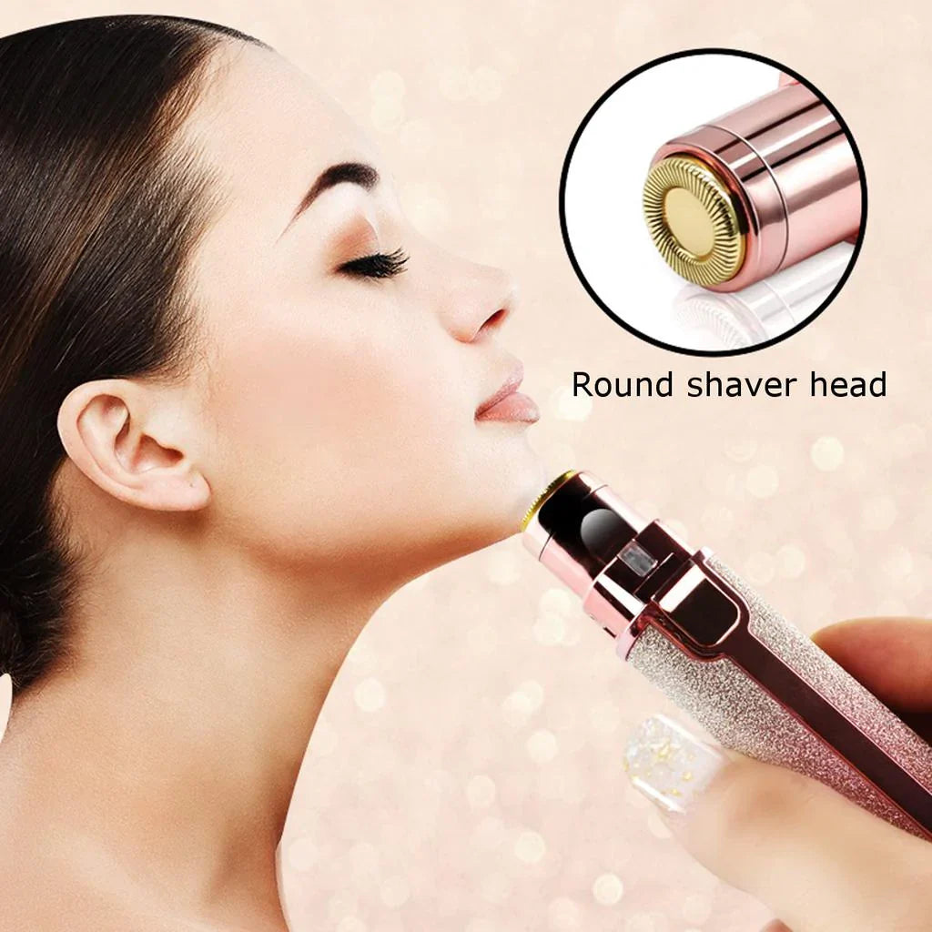 2 i 1 Ansiktsbehåringsklipper med Lys Skanto