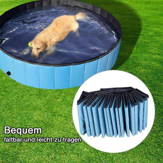 Sammenleggbar PVC hundepool med dreneringsventil Skanto