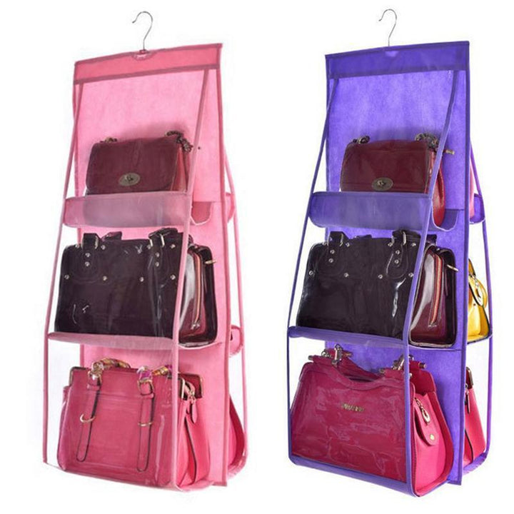 Skanto | Hengende Handy Handbag Organizer 6 Lommer Gjennomsiktig Oppbevaring Klesskap
