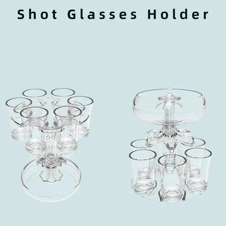 6 Shot Glass Dispenser og Holder Dispenser for Fylling av Væsker Shots | Skanto
