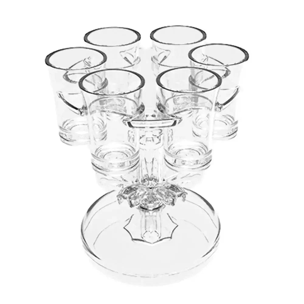6 Shot Glass Dispenser og Holder Dispenser for Fylling av Væsker Shots | Skanto