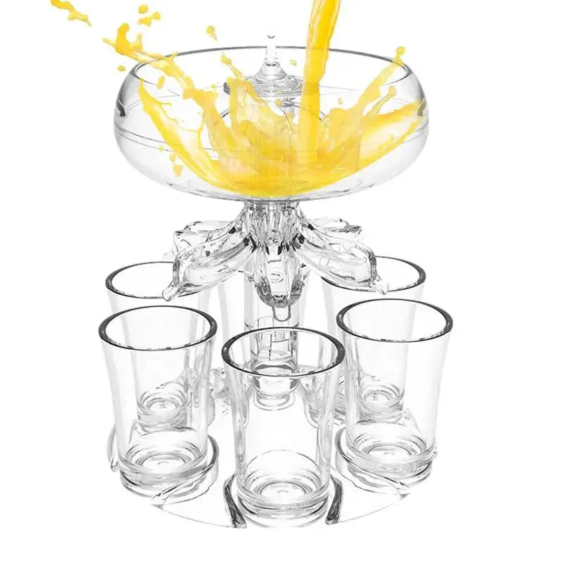 6 Shot Glass Dispenser og Holder Dispenser for Fylling av Væsker Shots | Skanto