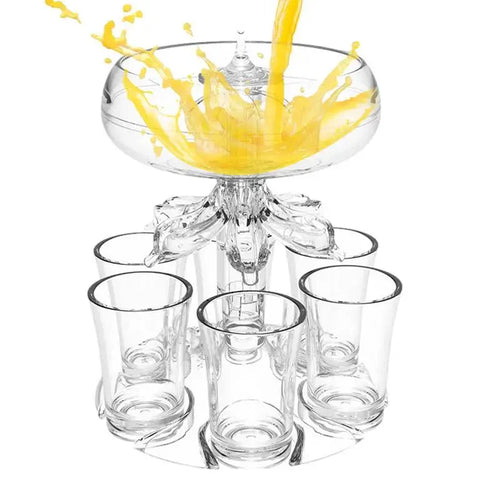 6 Shot Glass Dispenser og Holder Dispenser for Fylling av Væsker Shots | Skanto