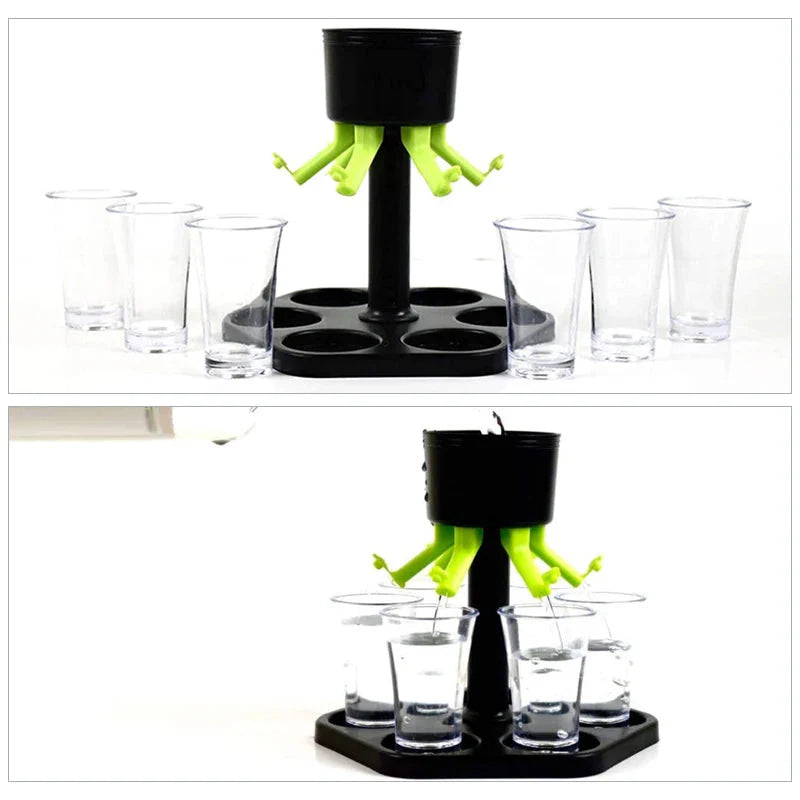 6 Shot Glass Dispenser Likør Drikkeverktøy Bar Tilbehør | Skanto