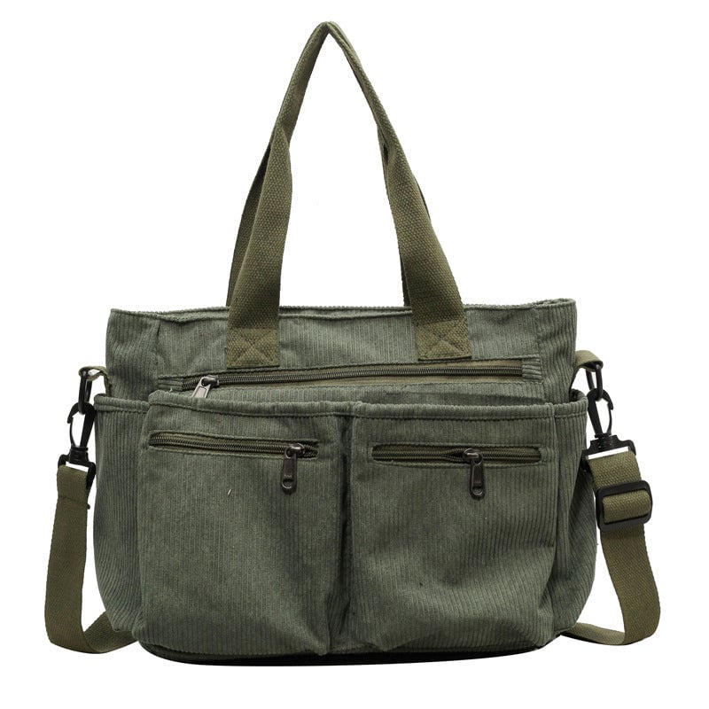 Skanto | Ensfarget Cordfløyels Tote Bag