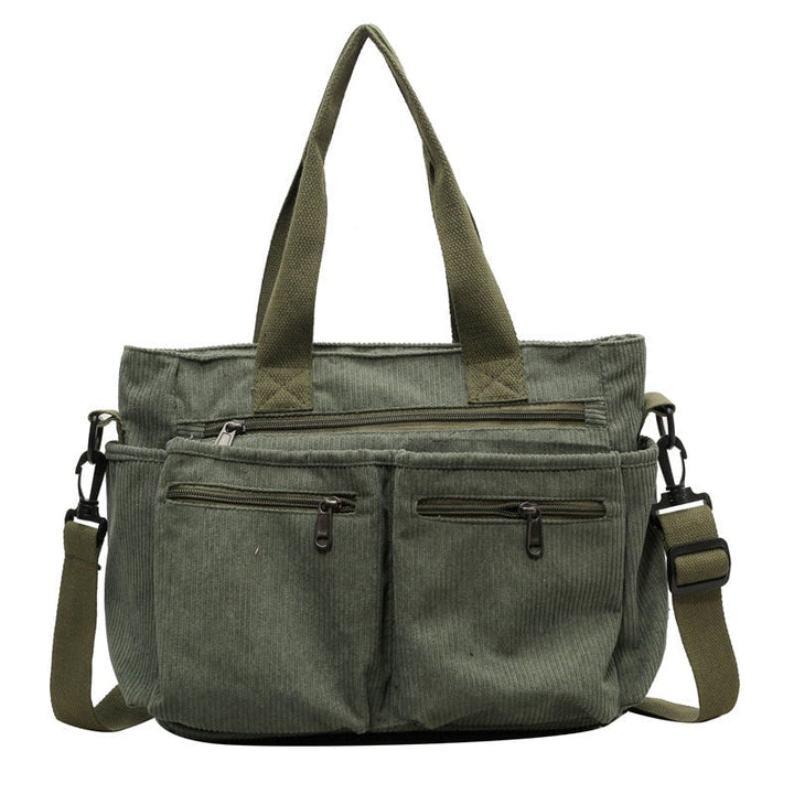 Skanto | Ensfarget Cordfløyels Tote Bag