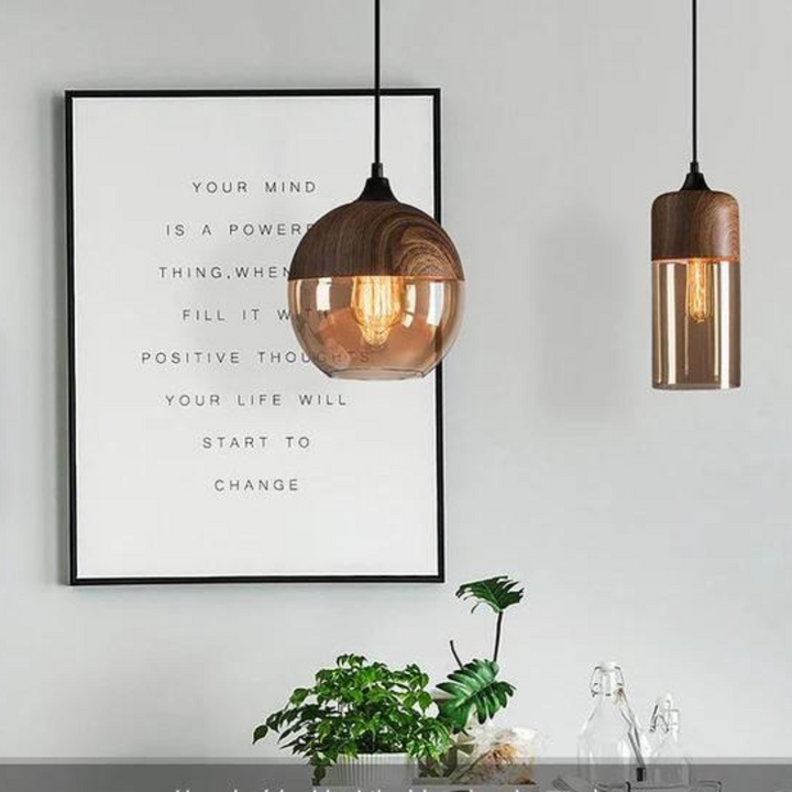 Skanto | Stilig skandinavisk tre taklampe - NordLuna