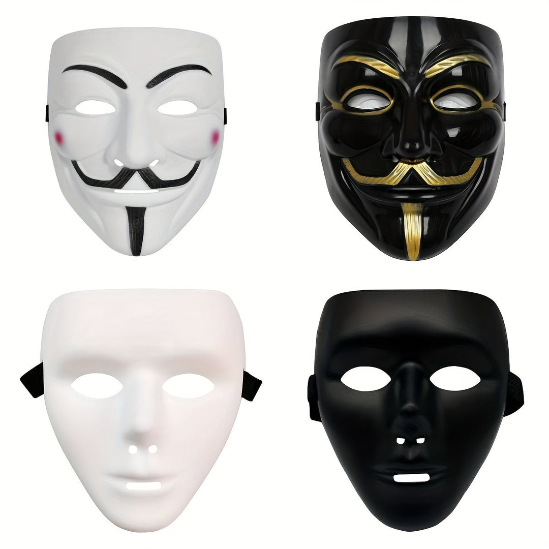 Skanto | Men’s Full Face Plastic Halloween Mask | Anonymous Cosplay