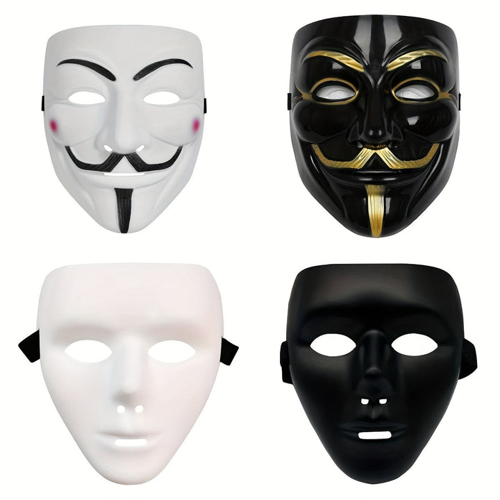 Skanto | Men’s Full Face Plastic Halloween Mask | Anonymous Cosplay