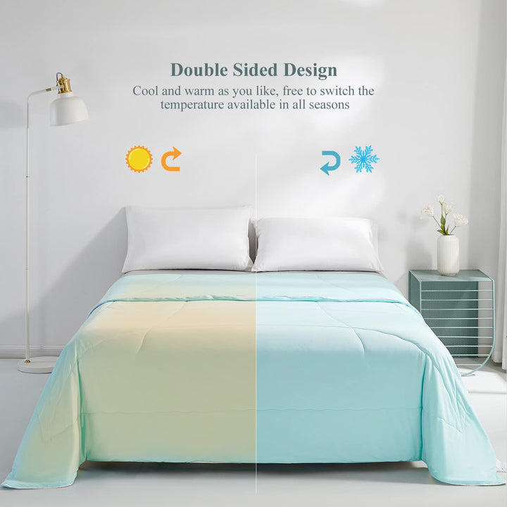 Ultra Soft Cloudy 3D Cooling Comforter Extreme Q Max 0.5-Lake Blue | Skanto