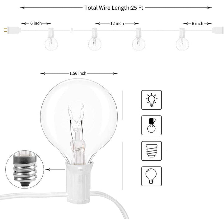 Skanto | Royaleva Utendørs Dimmable Lyslenker - 20 fot LED Ambient Belysning