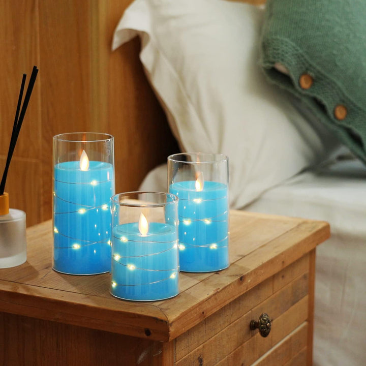 Skanto | Stearinlyssett med realistisk LED-flamme