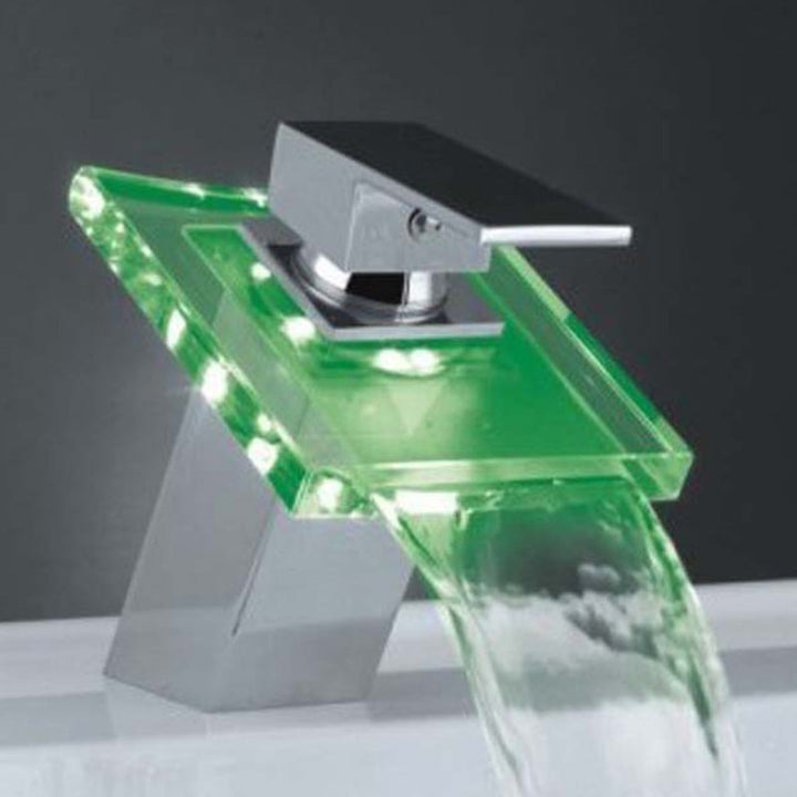 Skanto | 1-Lever Vanity Blandet Krane 1-Hull Kobber Vask Krane med LED-Belysning