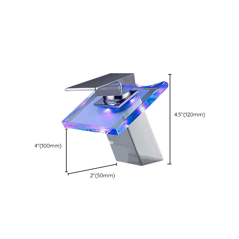 Norvo | 1-Lever Vanity Blandet Krane 1-Hull Kobber Vask Krane med LED-Belysning