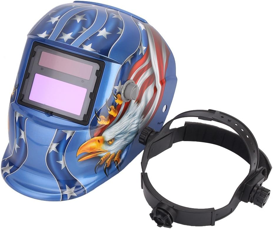 Automatisk abdunkelnder Schweißhelm mit großem Sichtfeld i Echtfarben