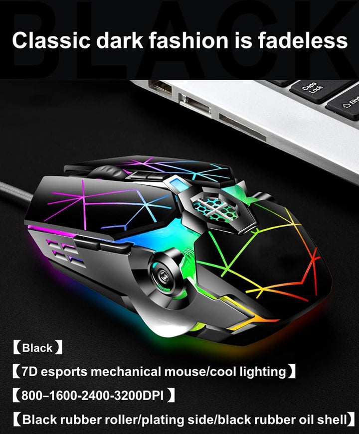Mechanische Gaming-Tastatur med 87 Tasten, RGB-Hintergrundbeleuchtung og blauen Schaltern