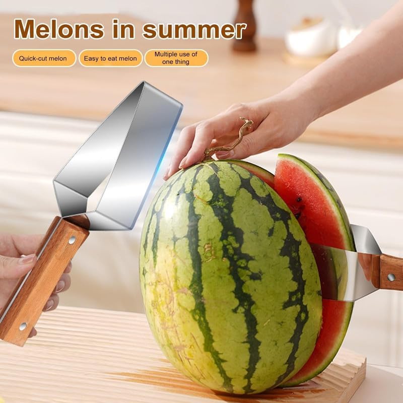 Skanto | tri-blade vannmelon slicer med trehåndtak