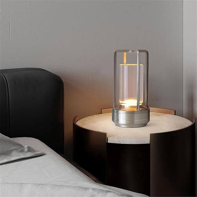 Skanto | Trådløs Lantern Lampe med Krystallskjerm