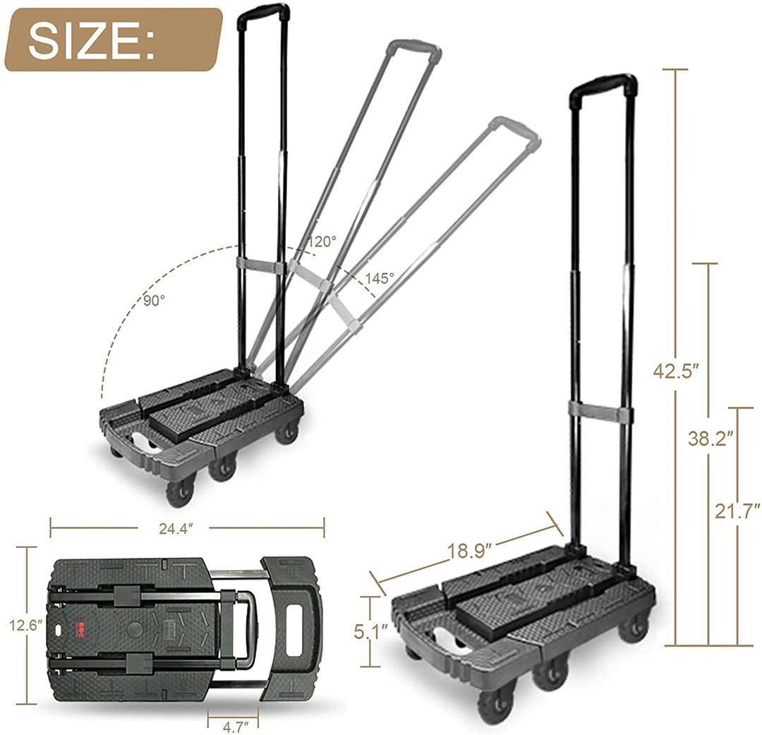 Skanto | Tungt 440LB Flyttedolly Flyttetralle