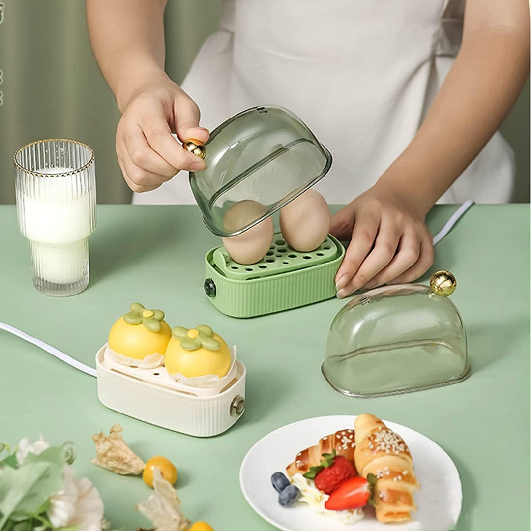 Skanto | KookNest Mini Egg Cooker – Automatisk Elektrisk Eggkoker for 2 Egg