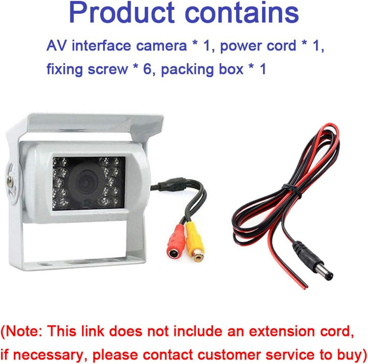 Skanto | Truck Backup Camera 12V/24V med 18 LED IR Nattlys IP68