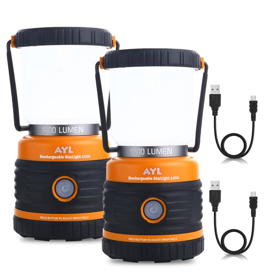 Norvo | Ayl LED Campinglampe 1800Lm, Oppladbar, 4 Lysmoduser, Vanntett, 4400Mah Power Bank -