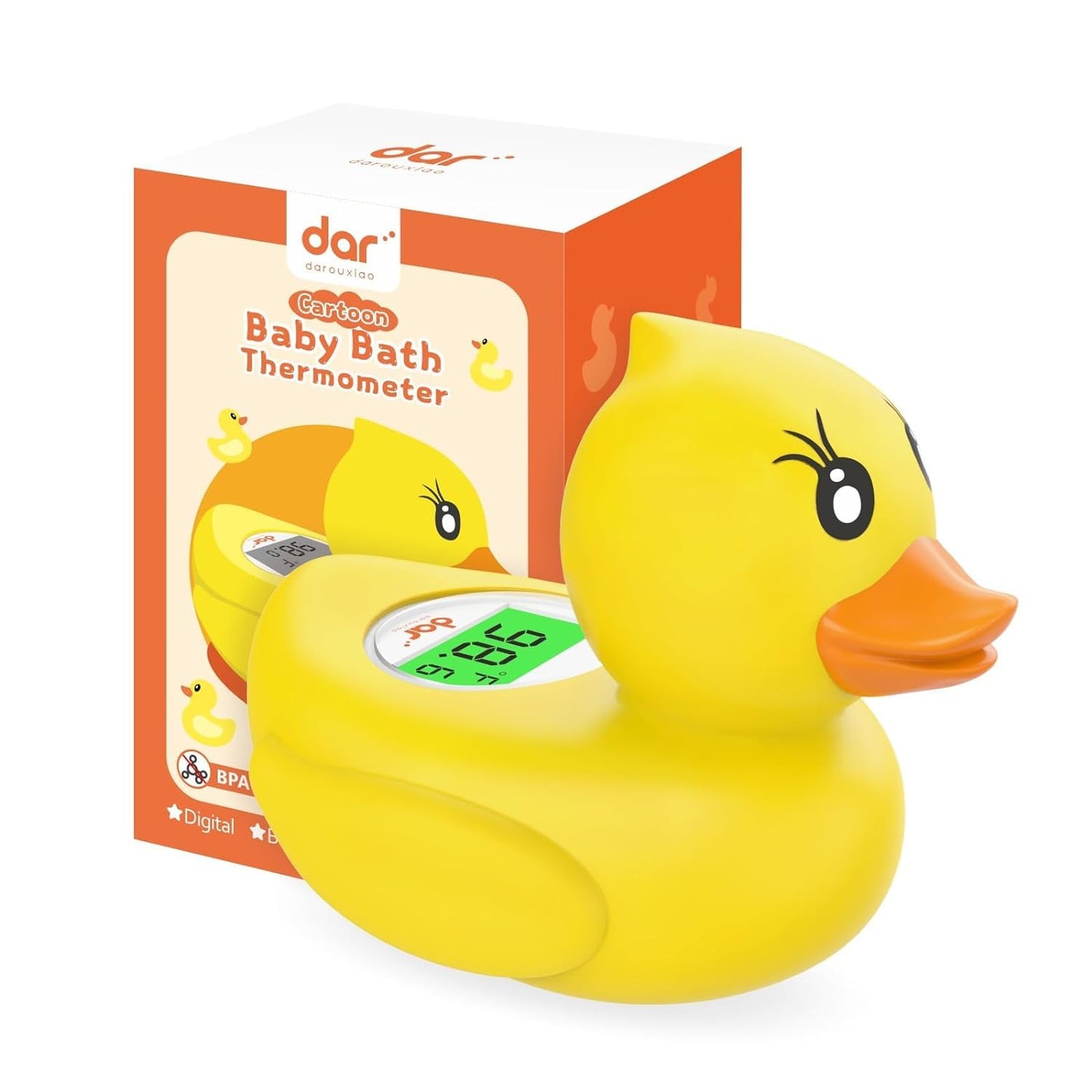 Norvo | AquaTrygg Baby Badetermometer – Digital Skjerm med 3 Farger og Temperaturvarsling