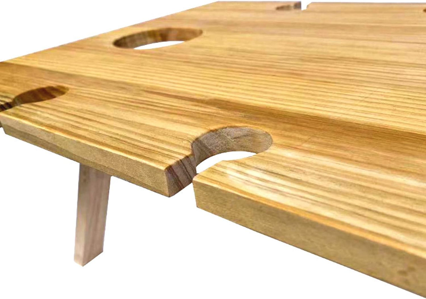 Norvo | Bærbar Vintabell Vinlora FoldWood | Sammenleggbar & Mobil | Laget av Tre | Med Flaske- og Glassholder | For Piknik, Hage & Camping