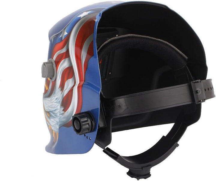 Automatisk abdunkelnder Schweißhelm mit großem Sichtfeld i Echtfarben