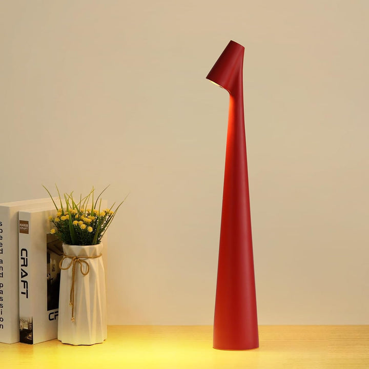 Skanto | Bordlampe Moderne Rød Metall LED Lys