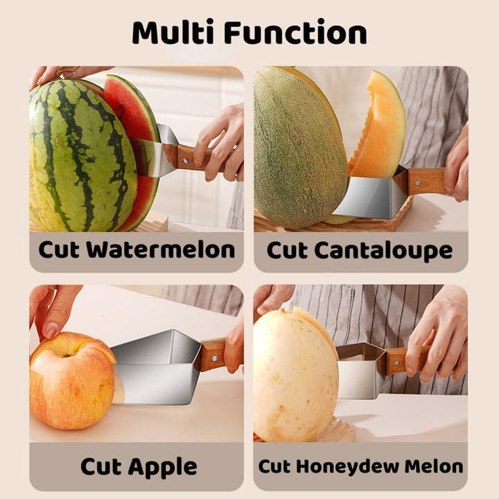 Skanto | tri-blade vannmelon slicer med trehåndtak