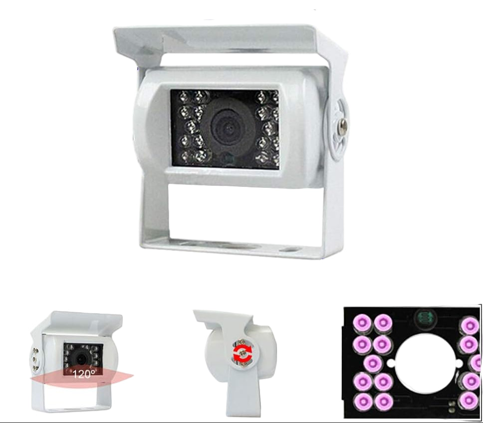 Skanto | Truck Backup Camera 12V/24V med 18 LED IR Nattlys IP68