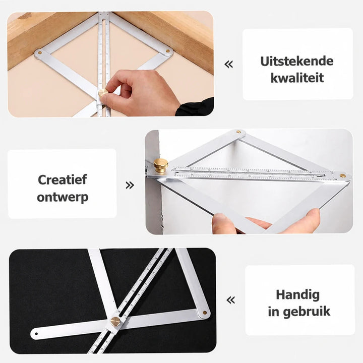 Justerbar vinkelmåler laget av legering, 45 cm | Skanto