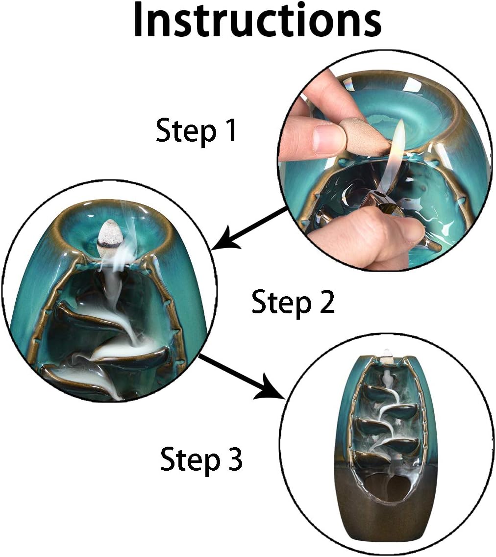 Mountain Incense Holder + GRATIS 7 Autentiske Kegler av Naturlige Dufter Skanto