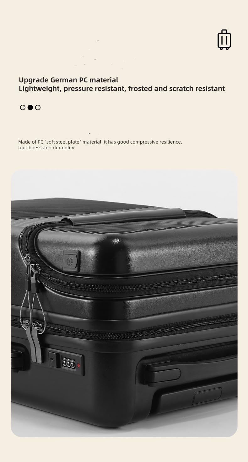 Skanto | Hard Shell Håndbagasje med Koppbeholder, USB-port og TSA-lås