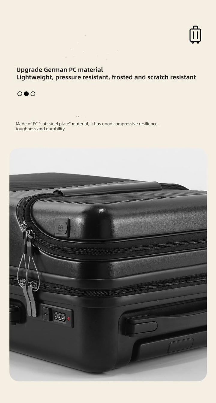 Skanto | Hard Shell Håndbagasje med Koppbeholder, USB-port og TSA-lås