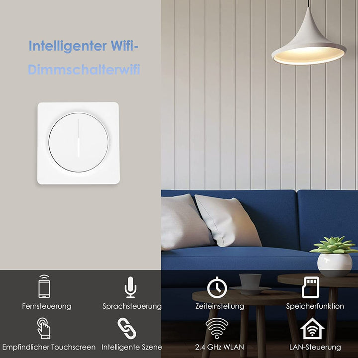 Smart Dimmer Dimmerbryter Berøring med Fjernkontroll | Skanto