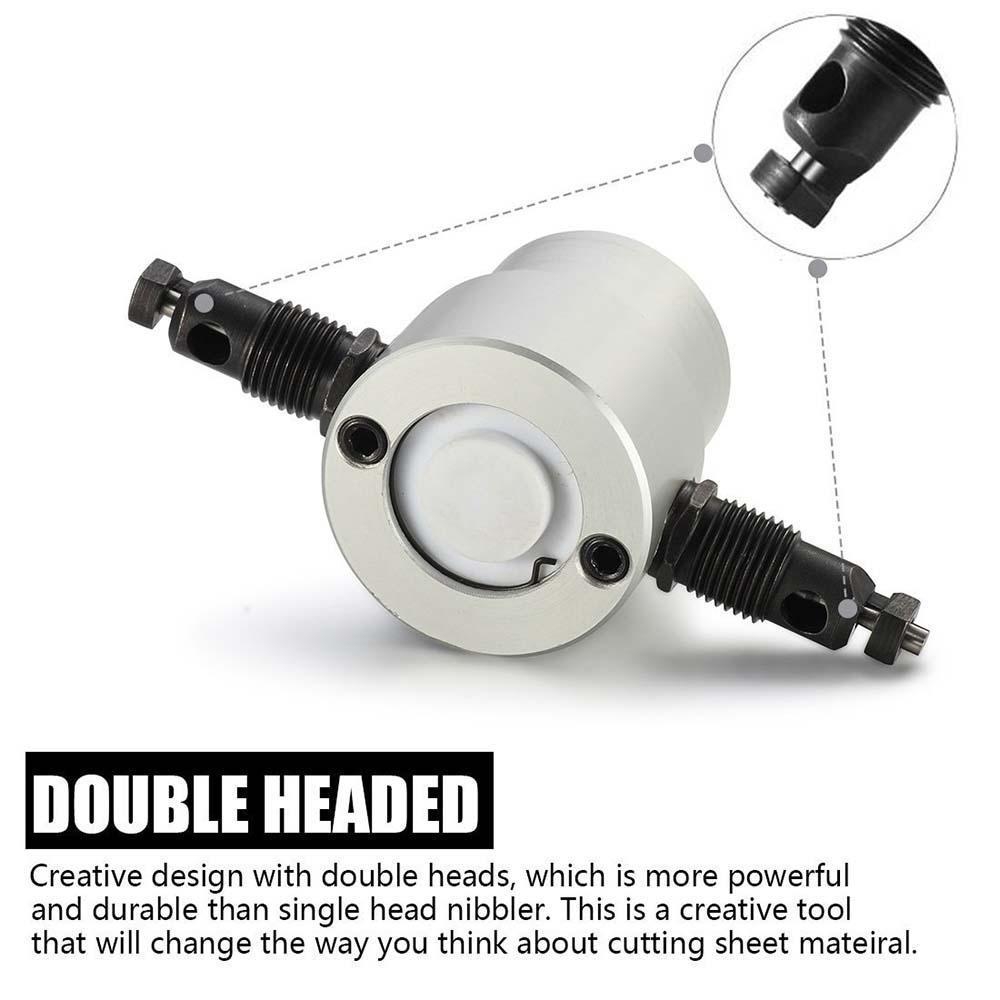Skanto | Nibbler Cutter Drill Attachment Dobbel Hode Metallplate