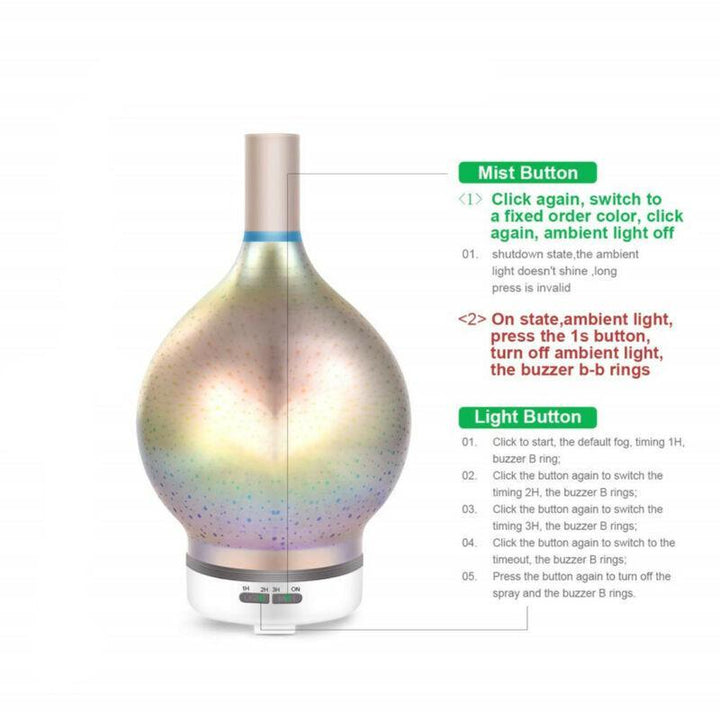 Skanto | 3D Fyrverkeri Luftfukter Essensielle Olje Diffuser