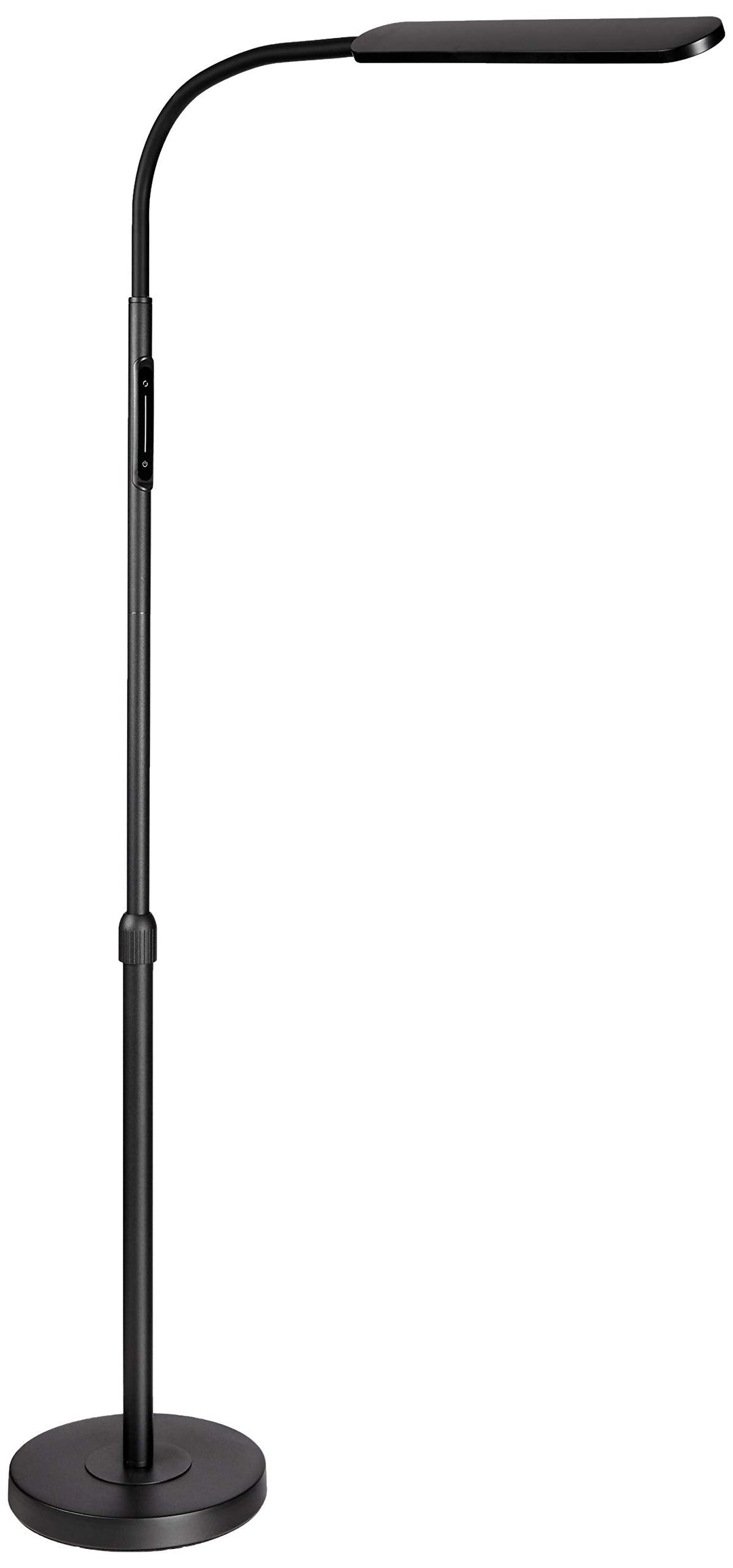 Skanto | Nxone Justerbar Led Gulvlampe, Svart, Moderne Leselys Med 4 Farger & Stegløs Lysstyrke
