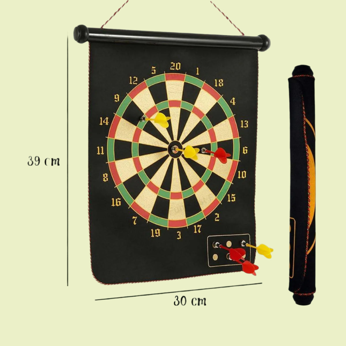 Norvo | Magnetix MagnoDart | Sikker leke moro - Magnetisk dartbrett for barn, tosidig og sammenleggbart