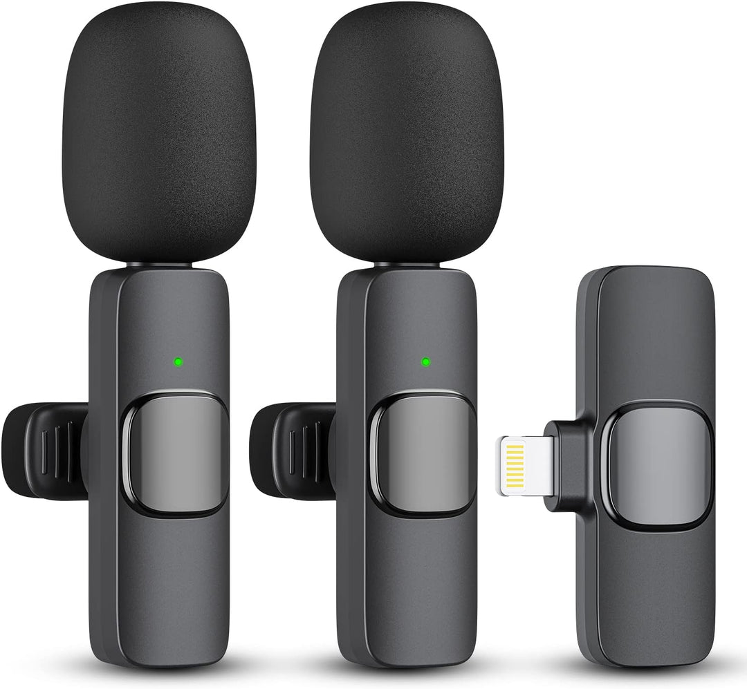 2-Pack trådløs mikrofon for iPhone iPad Skanto
