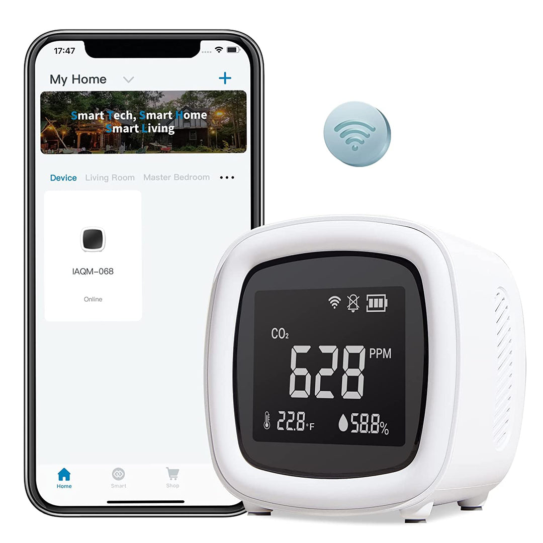 INKBIRD WiFi 3-i-1 Innendørs CO2 Detektor IAQM-068W | Skanto