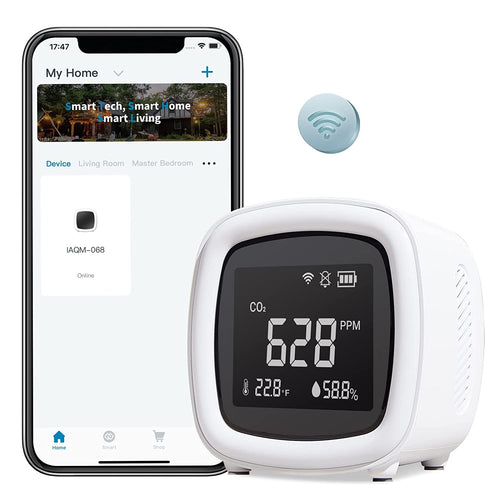 INKBIRD WiFi 3-i-1 Innendørs CO2 Detektor IAQM-068W | Skanto