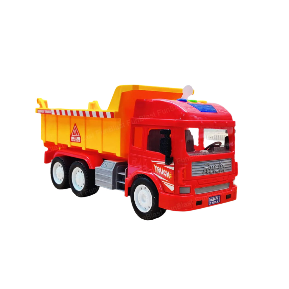 Norvo | KrachtTruck | Robust lek moro - Friksjonsdreven tippelastebil med lys og lyd for barn