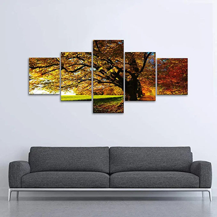 5 stk Høst Stortre Landschaft Kunsttrykk Lerretsmaleri | Skanto